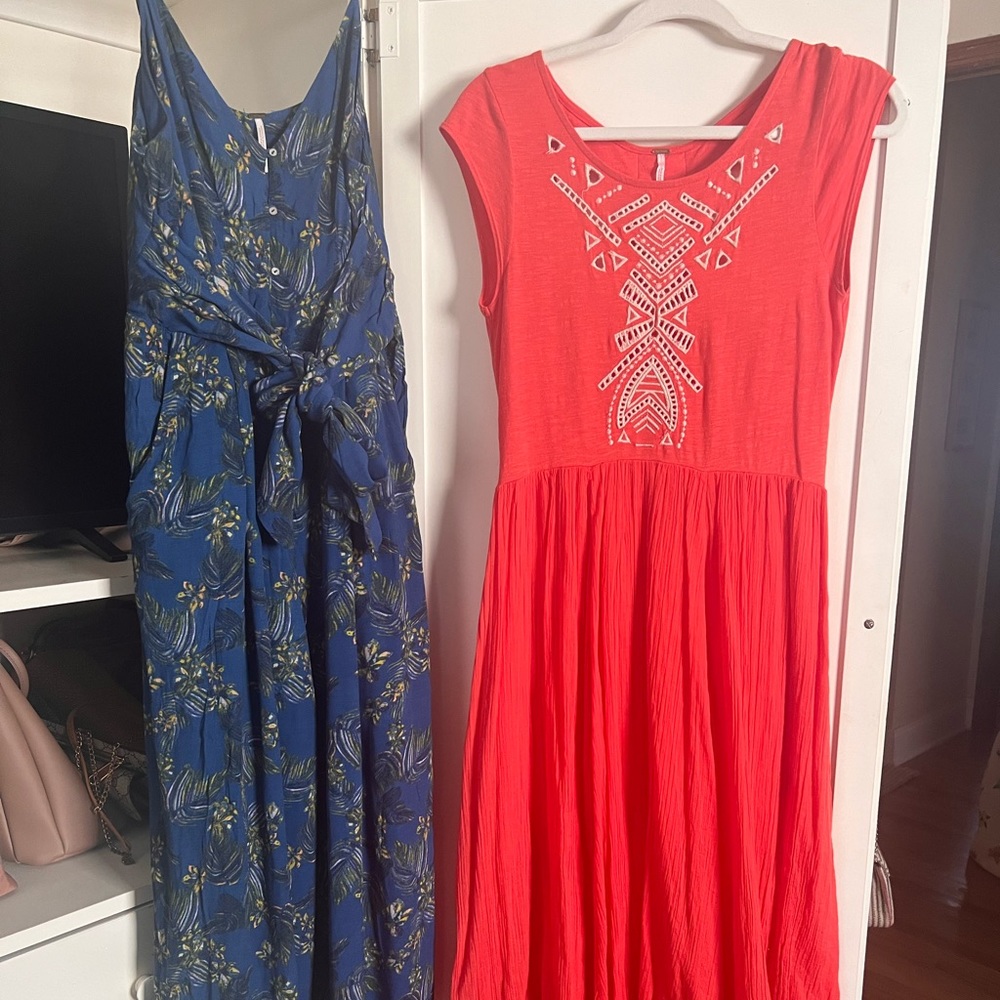 Free People Midi Dress Coral XS